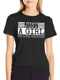 Just a Girl Who Loves Skeletons Black T-Shirt