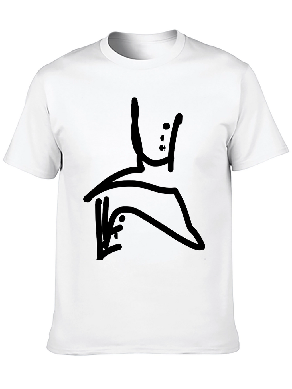 Modern Abstract Graphic Print Black T-Shirt