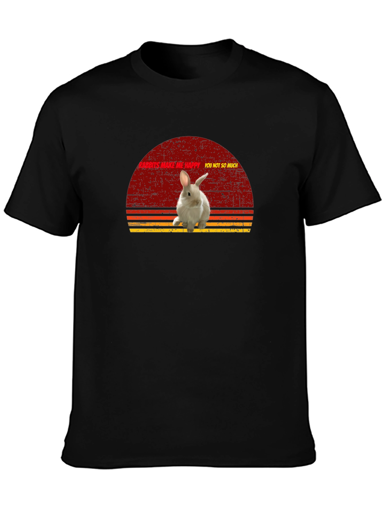 Rabbits Make Me Happy Graphic T-Shirt