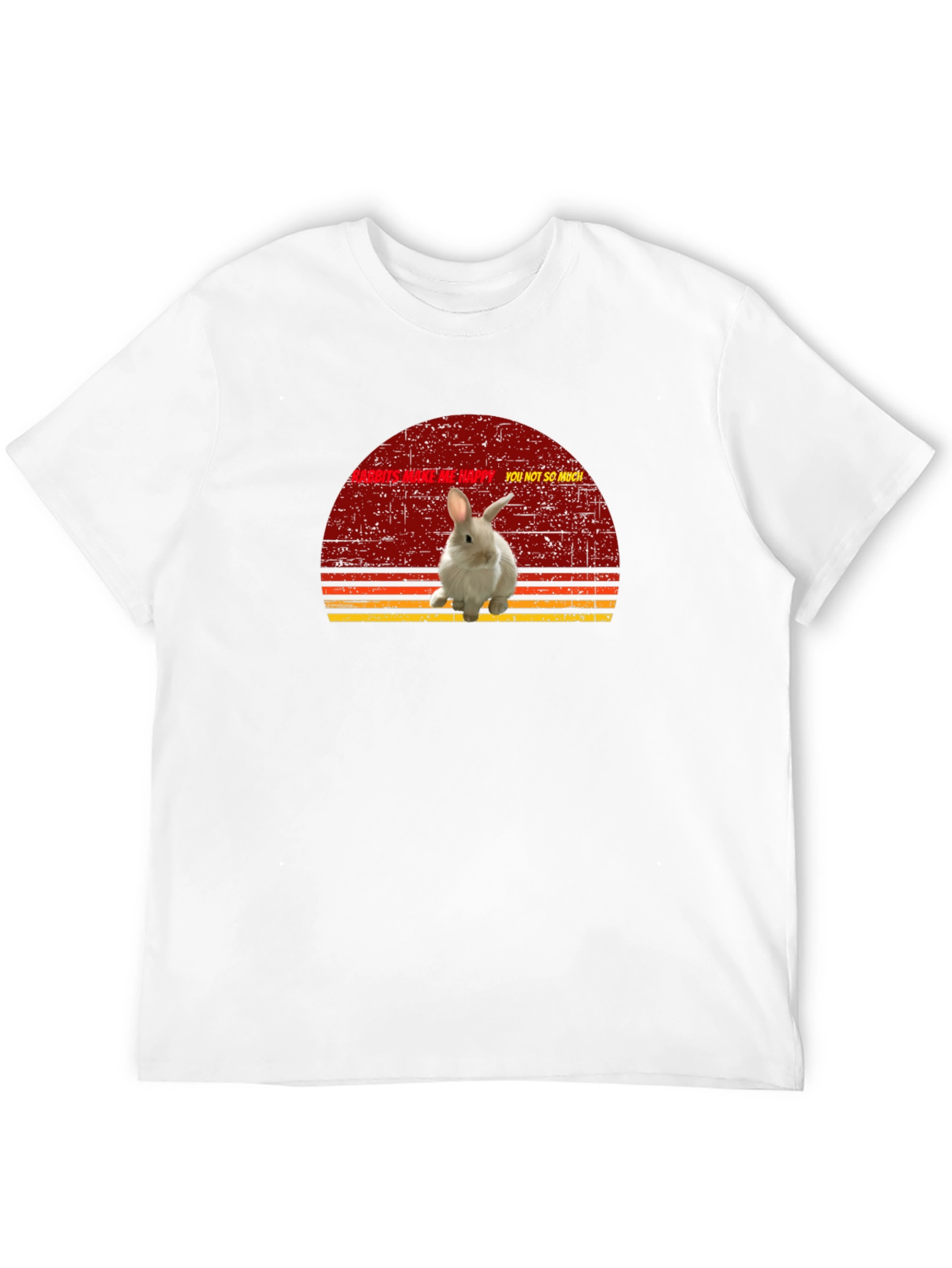 Rabbits Make Me Happy Graphic T-Shirt