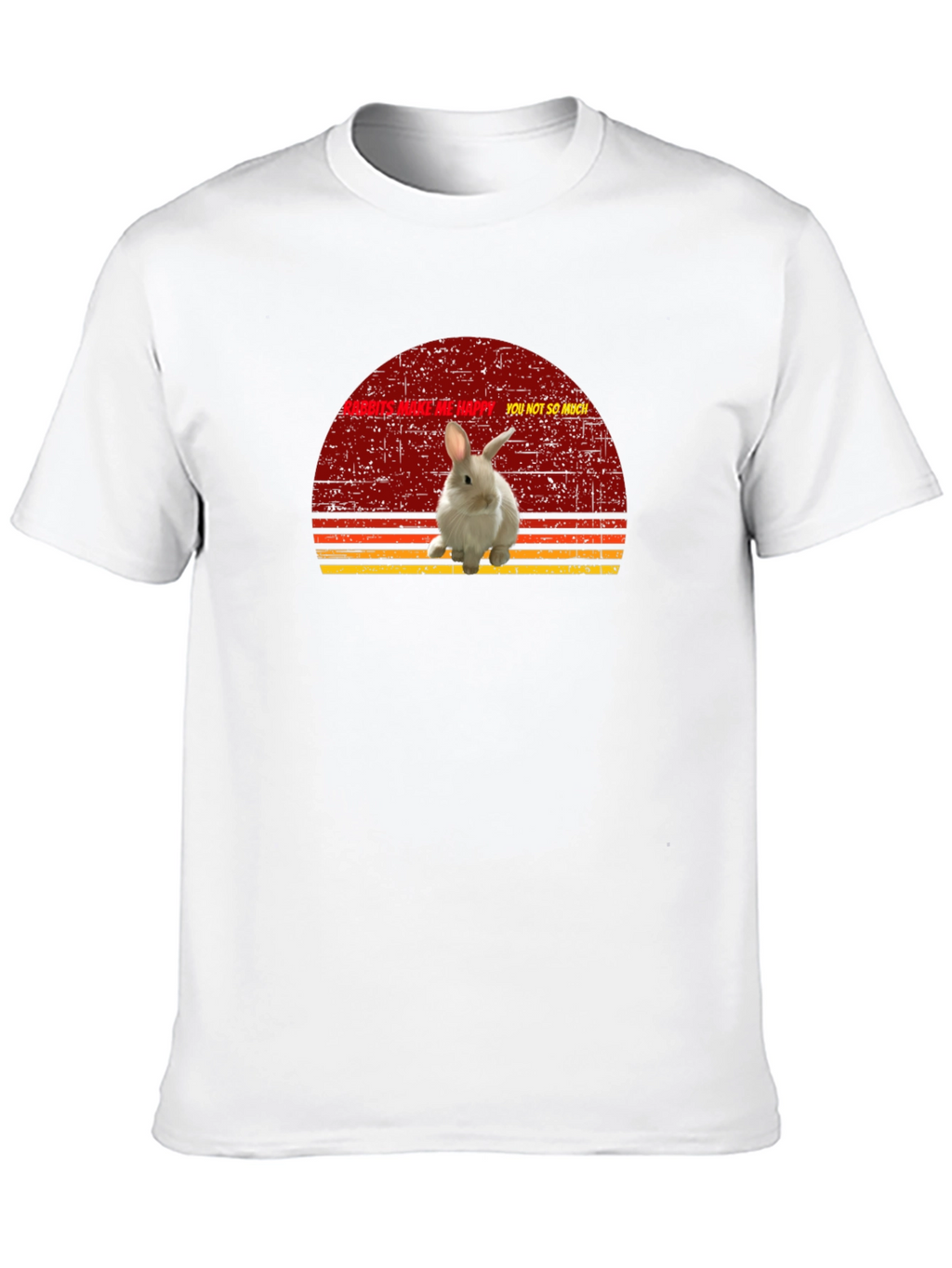 Rabbits Make Me Happy Graphic T-Shirt