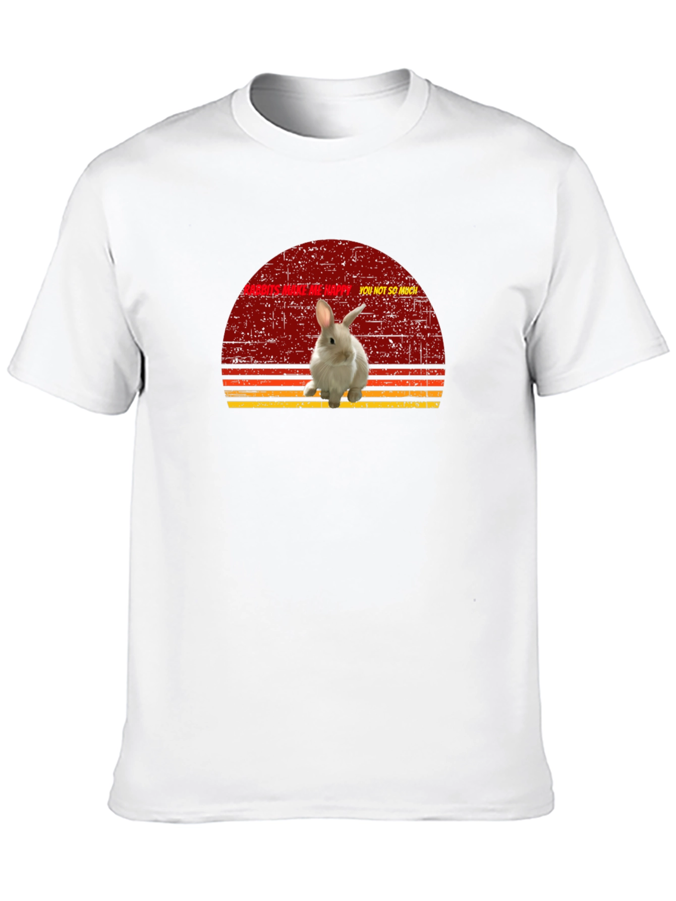 Rabbits Make Me Happy Graphic T-Shirt