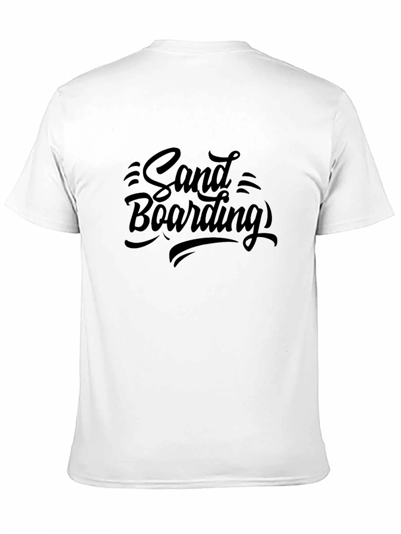 Sand Boarding Graphic Tee - Black Cotton T-Shirt