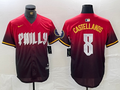 Men's Philadelphia Phillies Nick Castellanos #8 Red 2024 City Connect Limited Player Jerseys