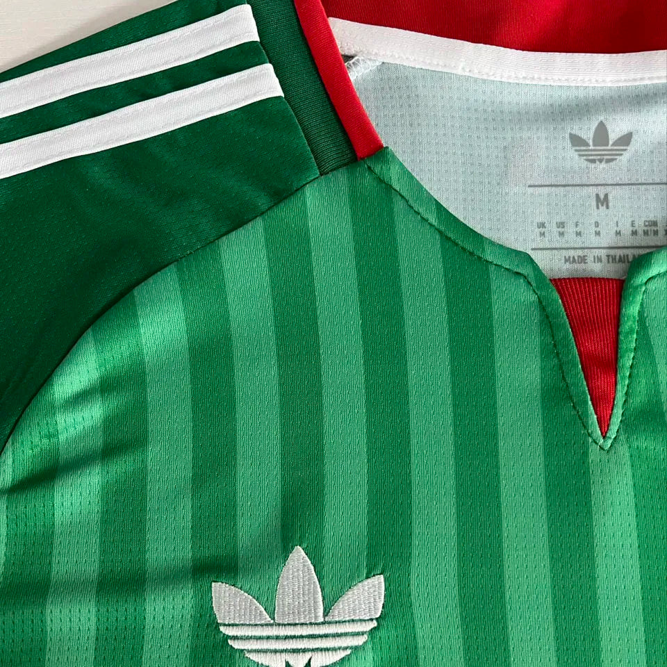 2026/27 Algeria Away Green Fans Soccer Jersey 无星 (Have Right Patch 有右臂章 白底黑字） Detail 4