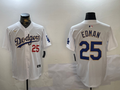 Men's Los Angeles Dodgers Tommy Edman #25 White Game Player Jerseys