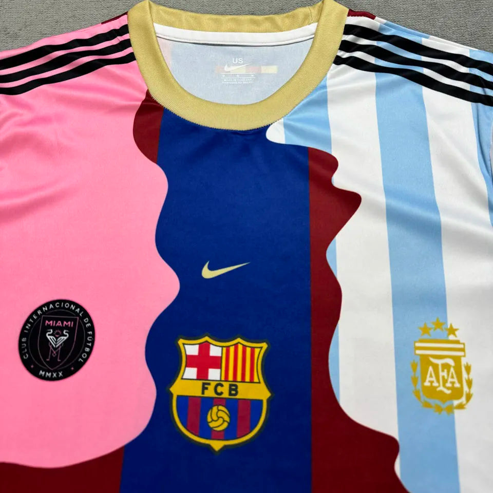 MESSI #10 Combine Version Fans Soccer Jersey Detail 1