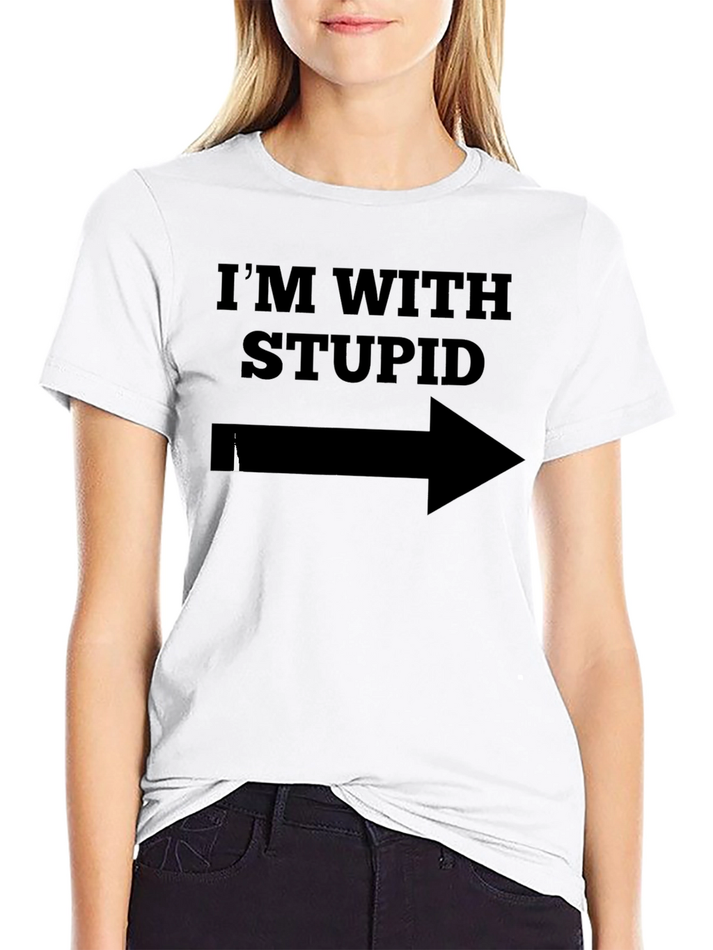 Im With Stupid T-Shirt - Humorous Novelty Tee
