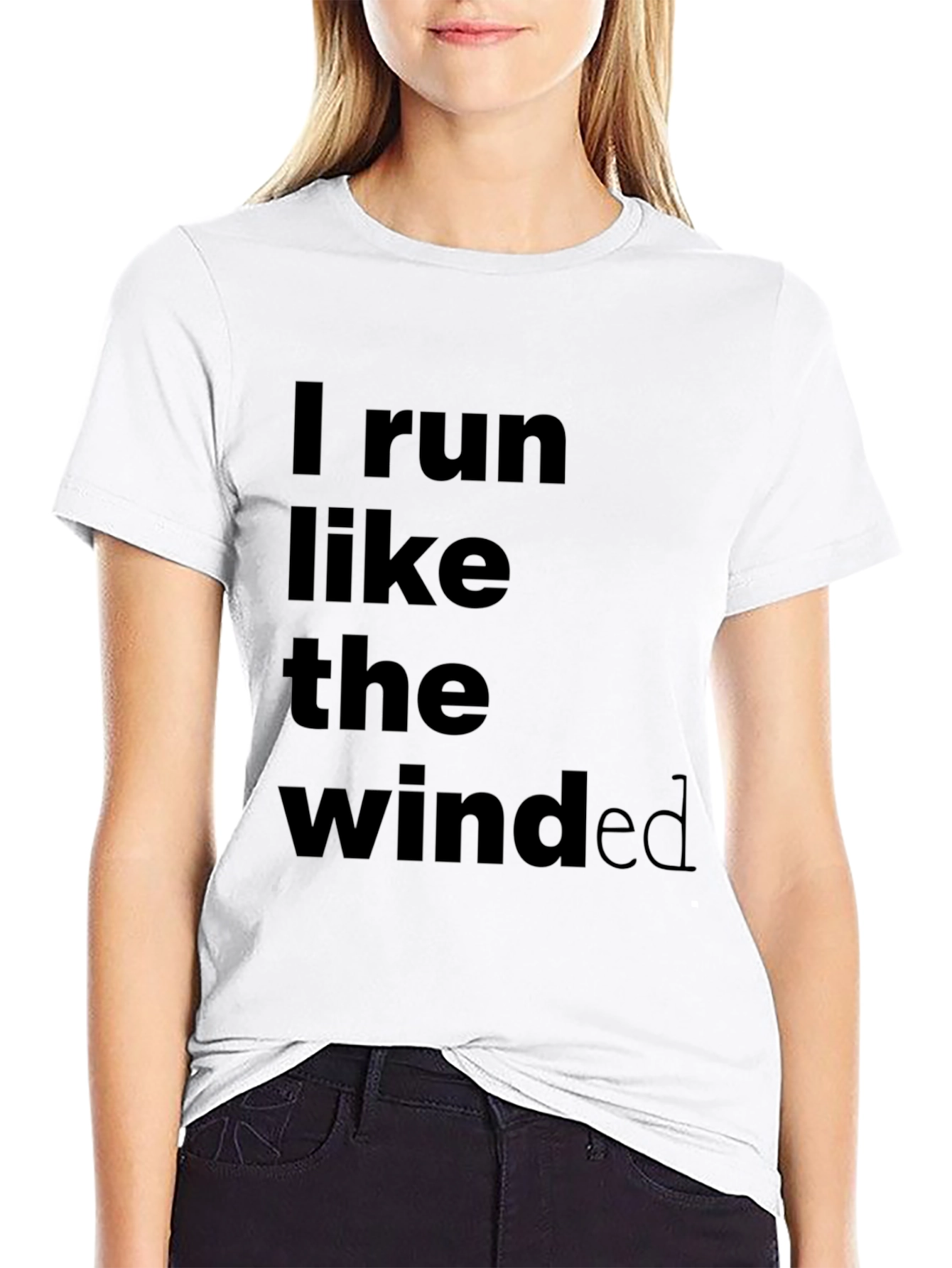 I Run Like The Winded Black T-Shirt