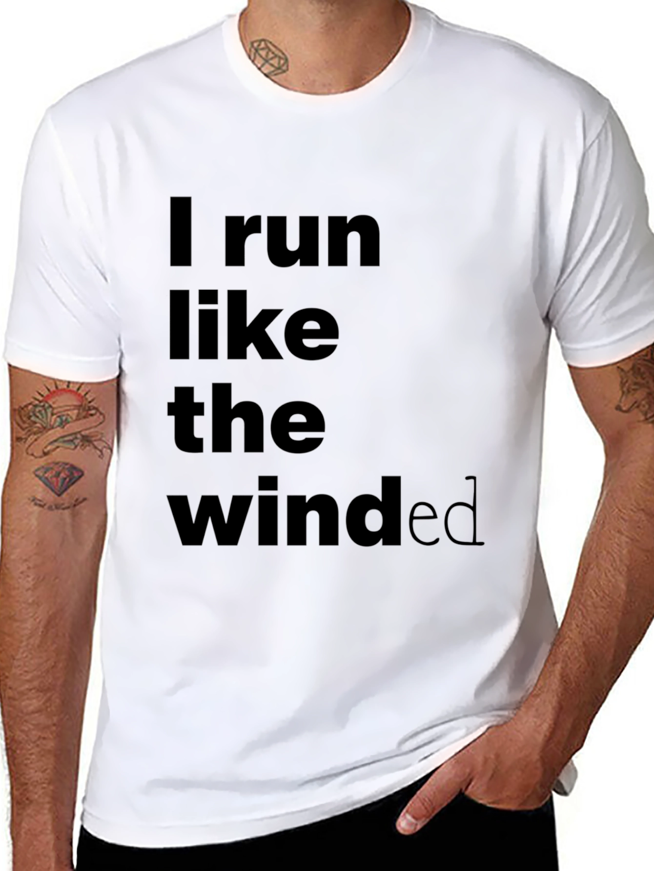 I Run Like The Winded Black T-Shirt
