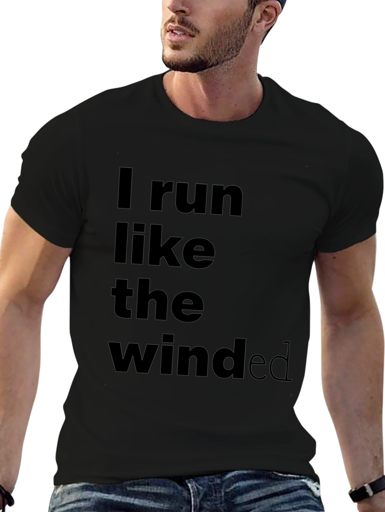 I Run Like The Winded Black T-Shirt