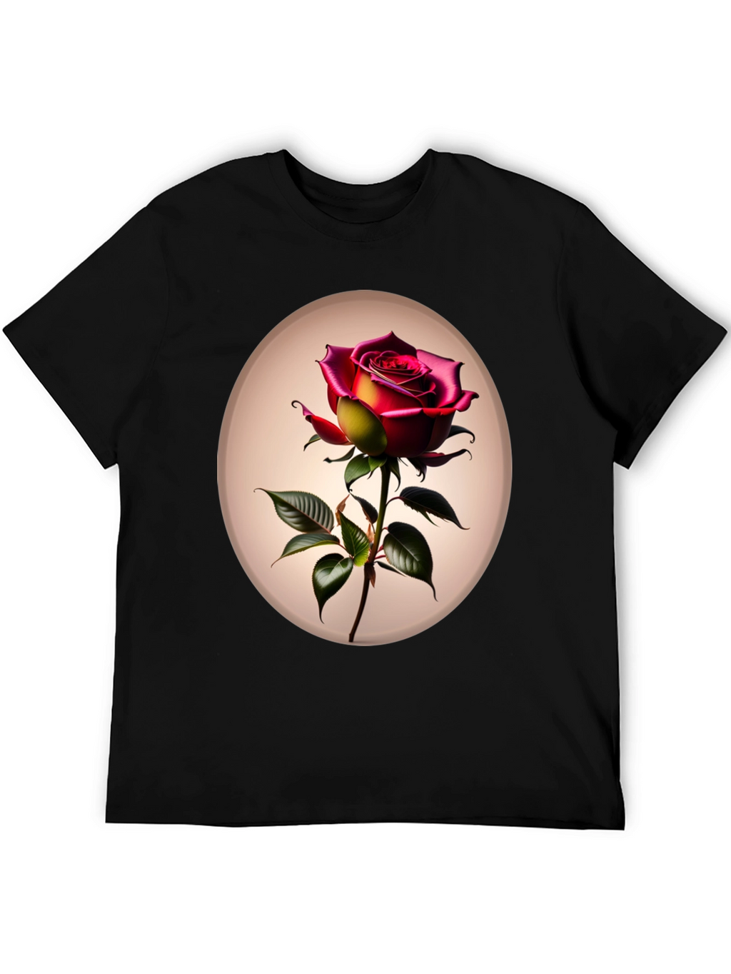 Rose Graphic Tee - Elegant Floral T-Shirt