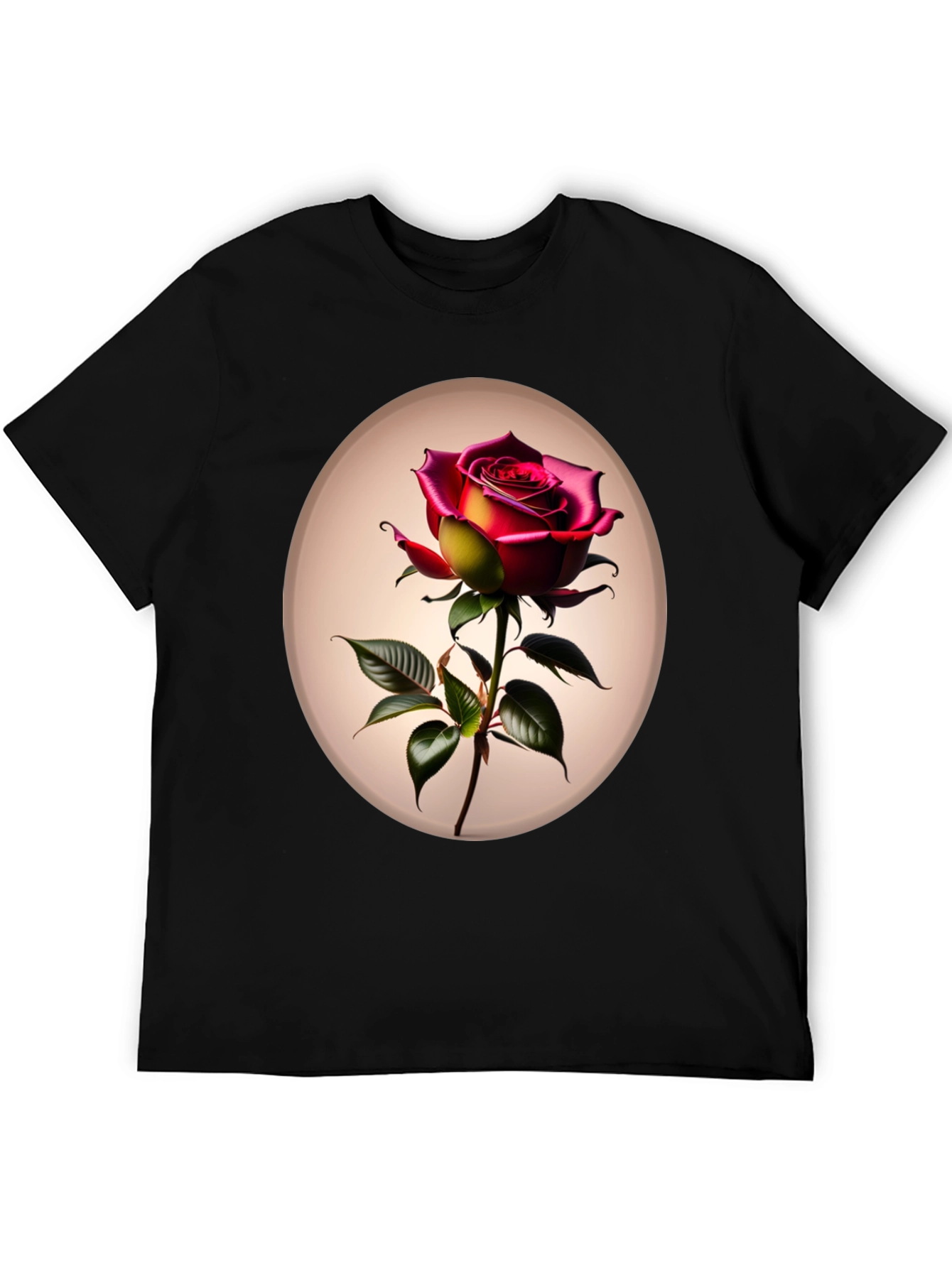 Rose Graphic Tee - Elegant Floral T-Shirt