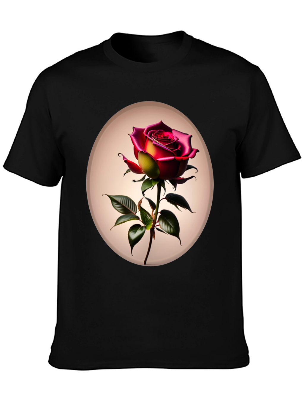 Rose Graphic Tee - Elegant Floral T-Shirt