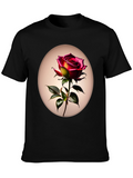 Rose Graphic Tee - Elegant Floral T-Shirt