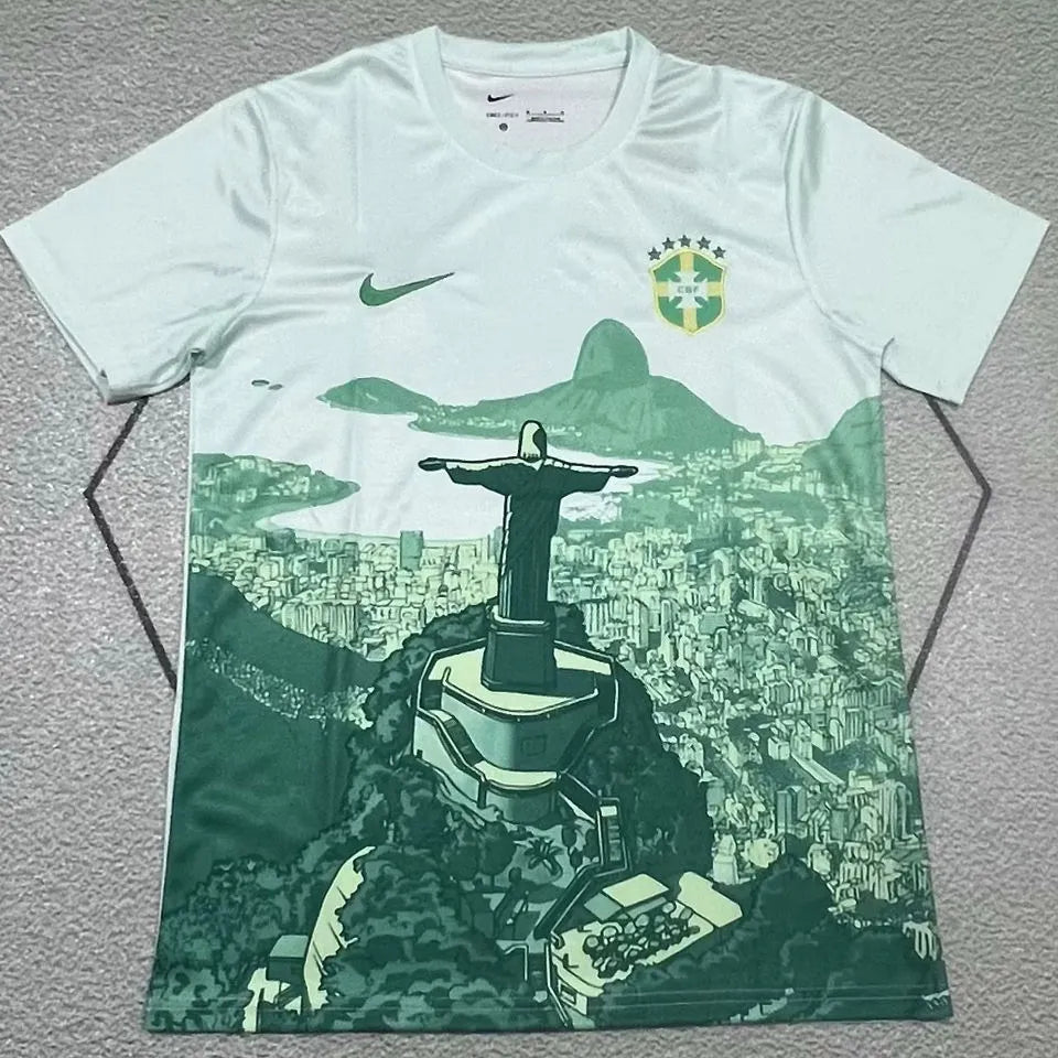 1991 Brazil Special Edition Retro Soccer Jersey Detail 2