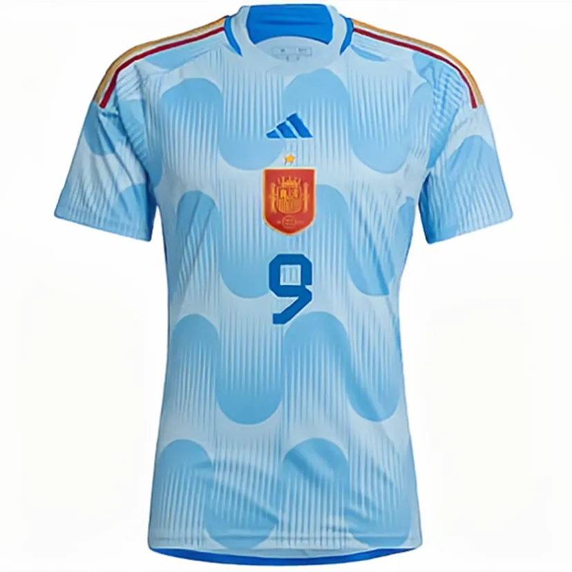 GAVI #9 Spain 1:1 Quality Away Fans Jersey 2022/23 ★★ Back