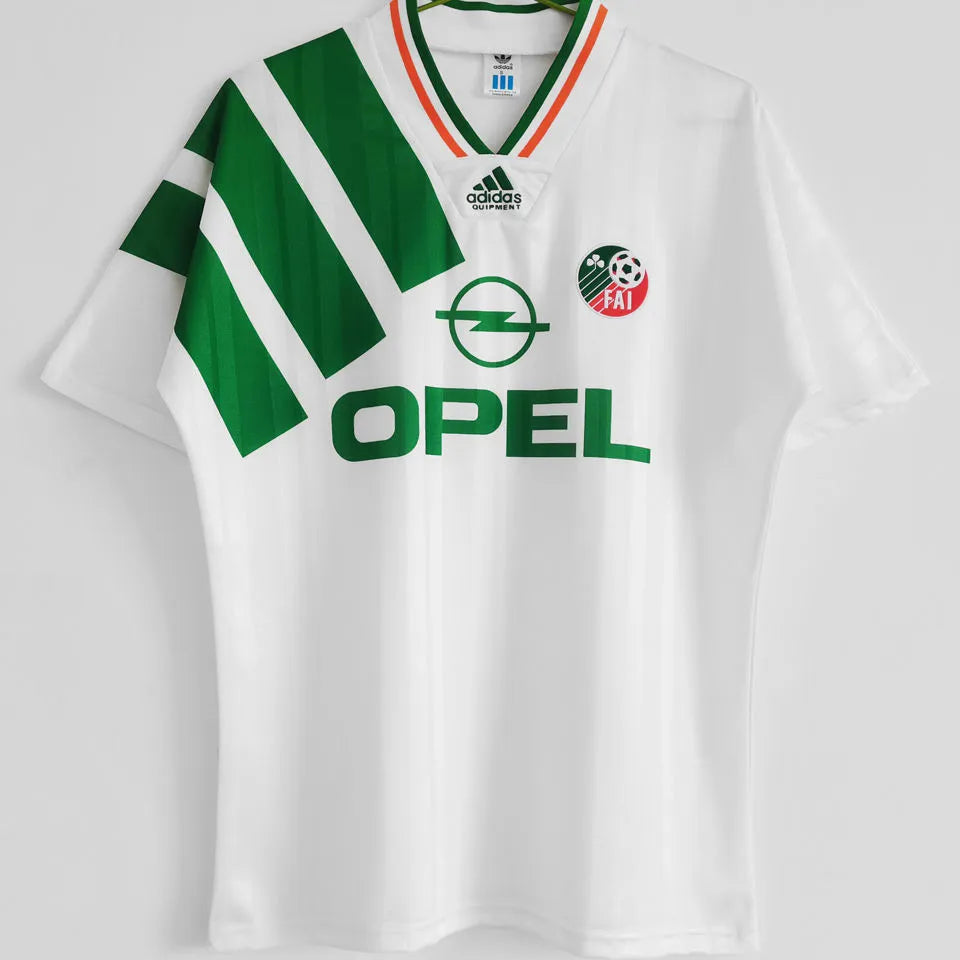1992/1994 Ireland Away White Retro Soccer Jersey Front