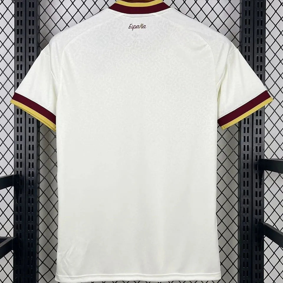2026/27 Spain 1:1 Quality Away White Fans Soccer Jersey (Have Right Patch 有右臂章 金底白字） Detail 2