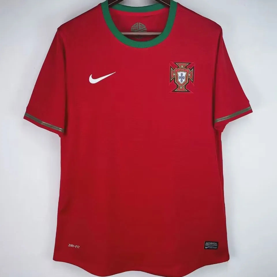 2012 Portugal Home Retro Soccer Jersey Front