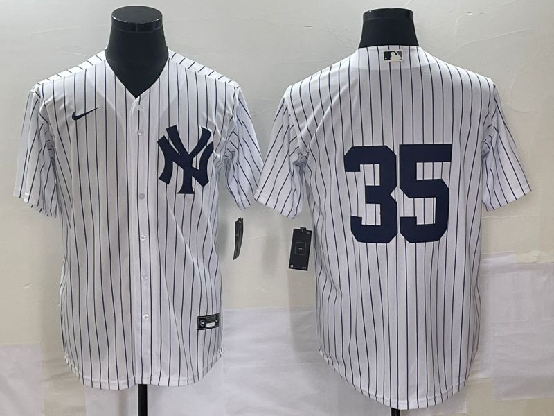 Men's New York Yankees Cody Bellinger #35 White Replica Player Name Jerseys