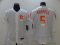 Men's San Francisco Giants Pat Burrell #5 White Replica Baseball Jerseys City Edition