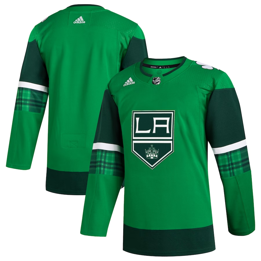 Men's Los Angeles Kings Kelly Green 2023 St. Patrick's Day Primegreen Authentic Blank Jerseys