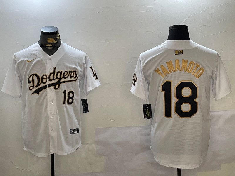 Men's Los Angeles Dodgers Yoshinobu Yamamoto White Player Game Jerseys