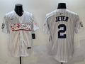 Men's New York Yankees Derek Jeter White Limited Player Jerseys