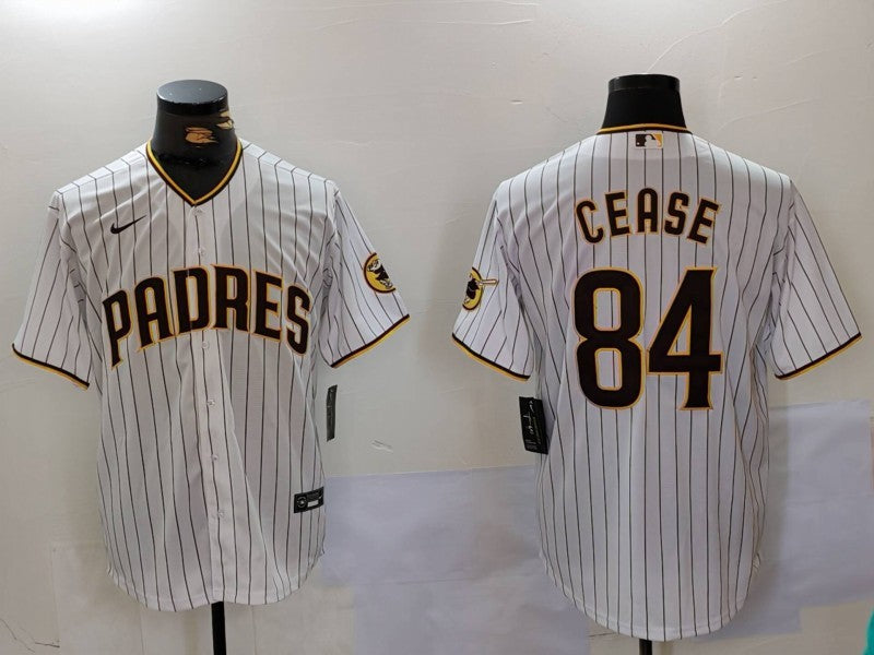 Men's San Diego Padres Dylan Cease #84 White Home Limited Player Jerseys