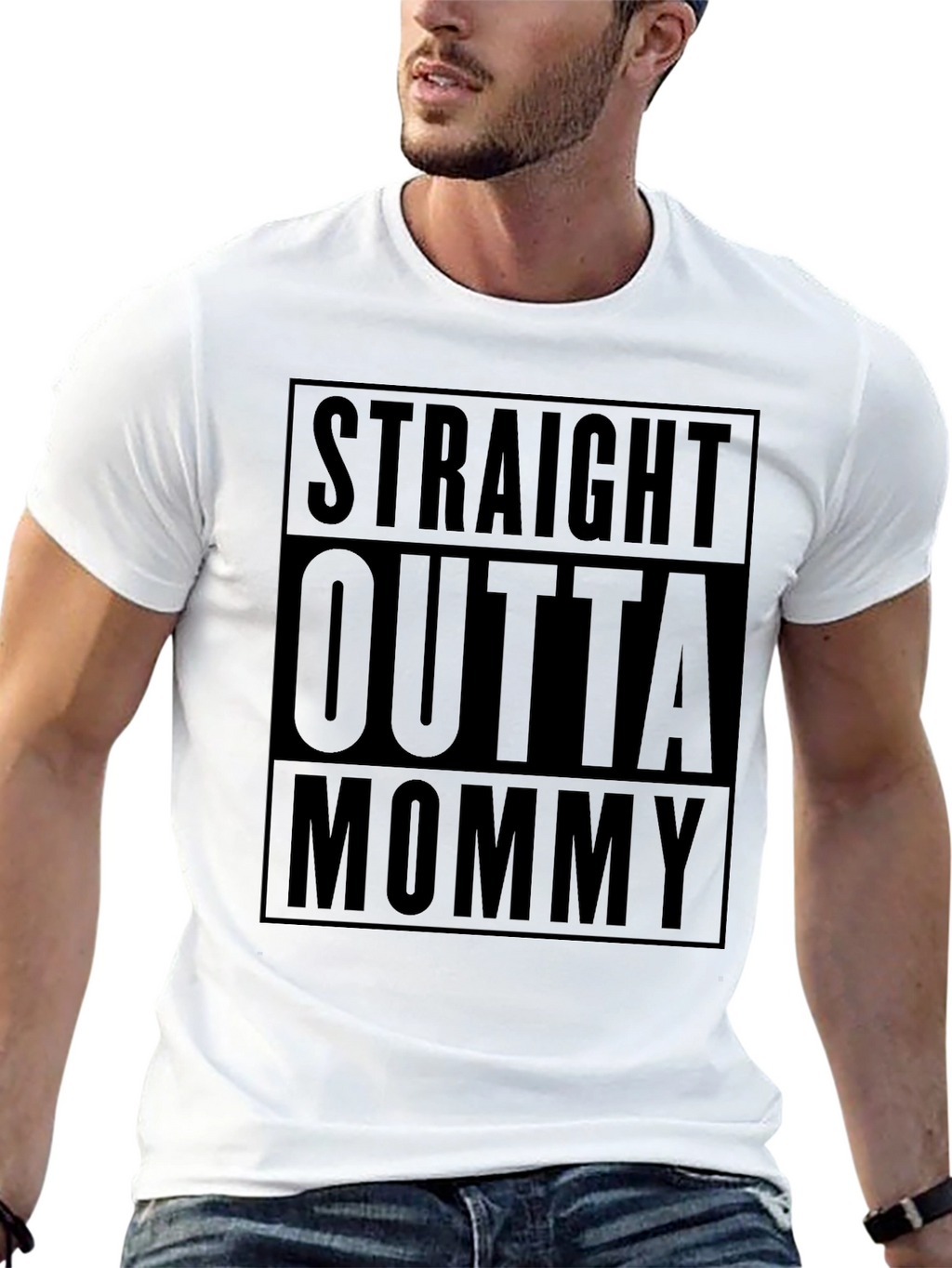 Straight Outta Mommy Black T-Shirt