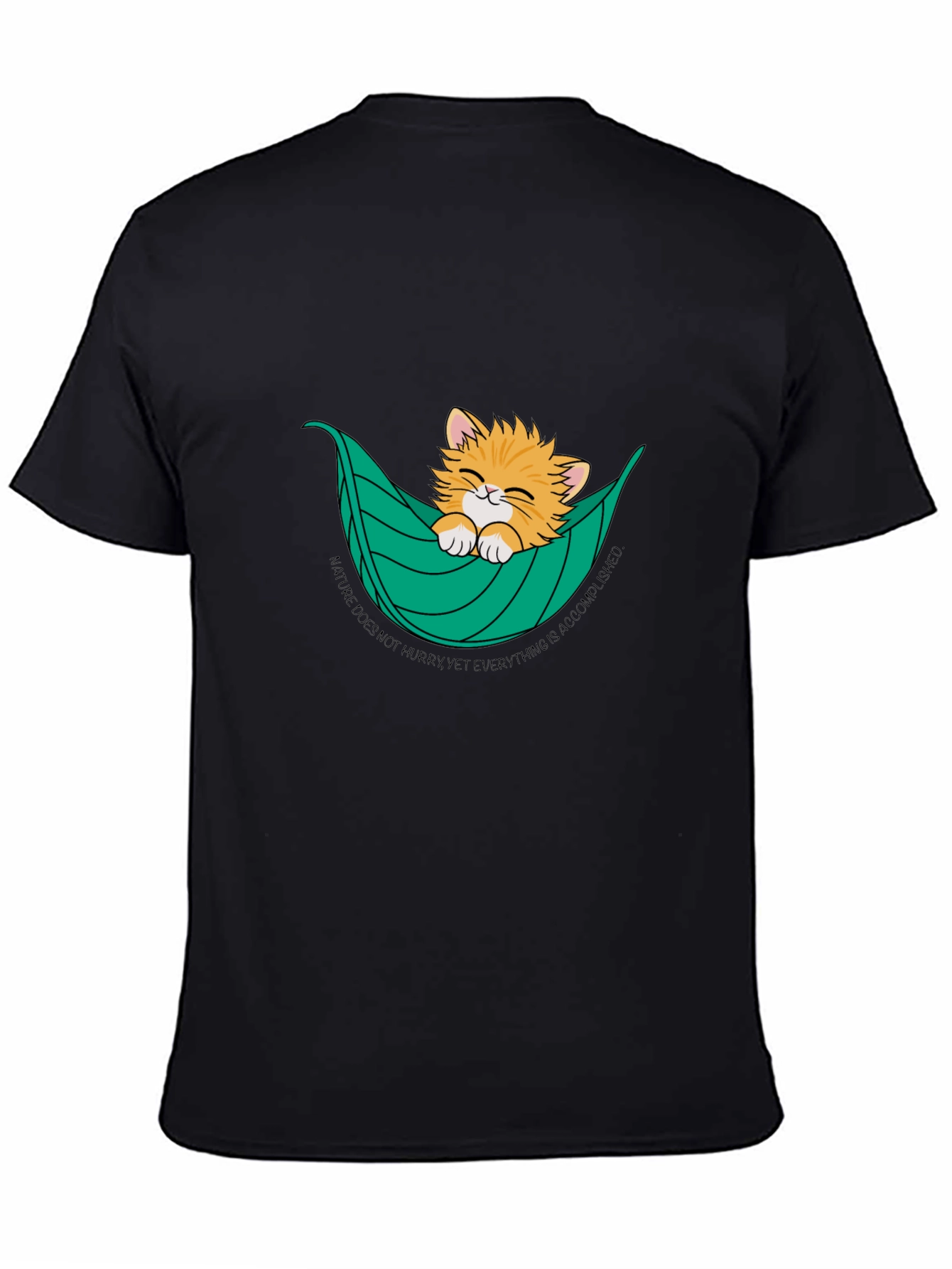 Cat in Hammock T-Shirt - Nature Does Not Hurry Tee