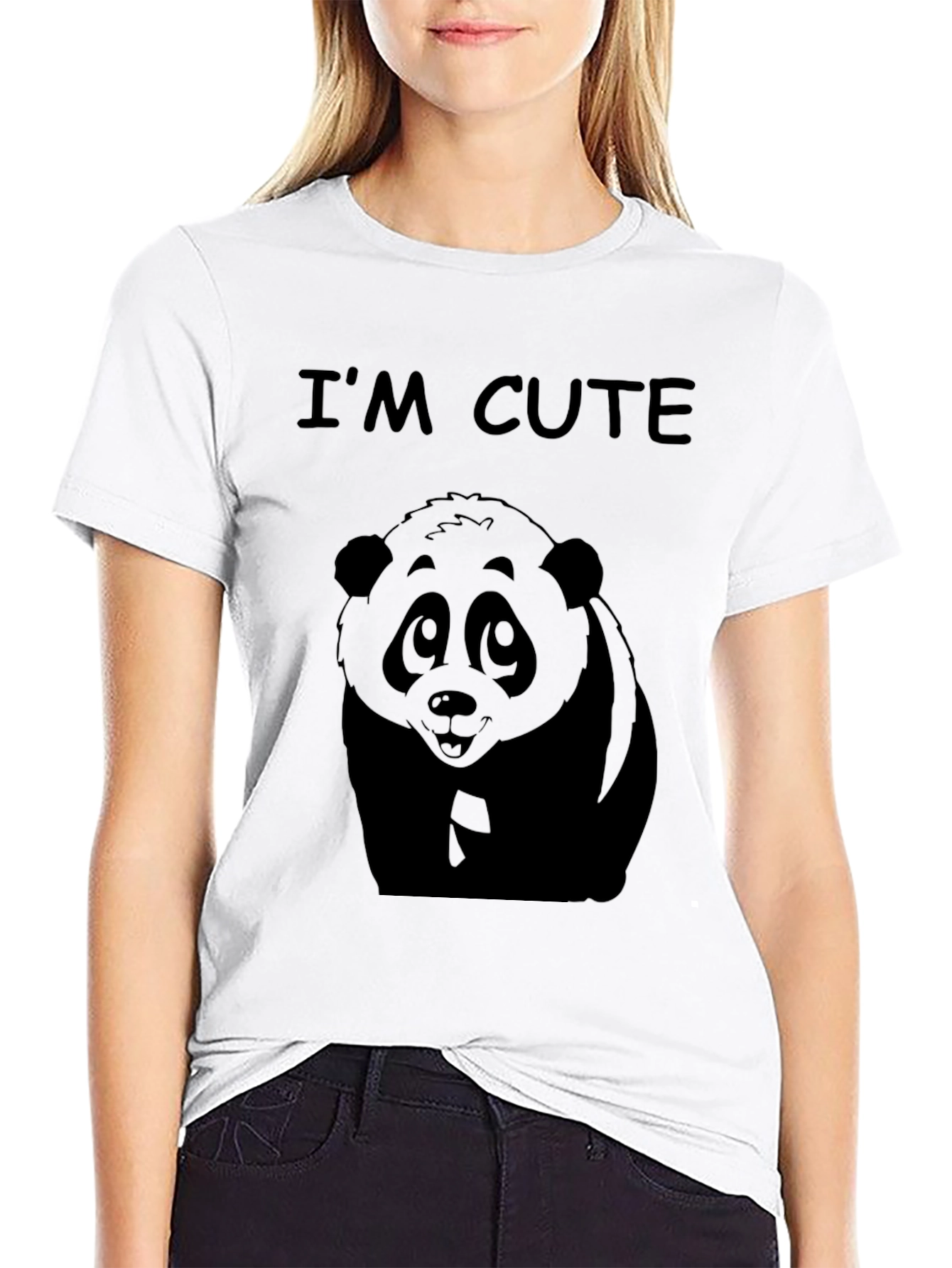 Cute Panda T-Shirt - Im Cute Graphic Tee