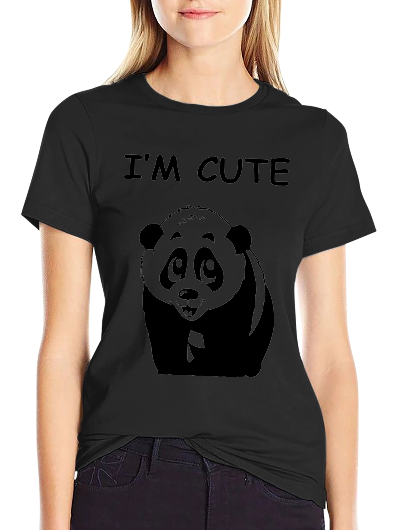 Cute Panda T-Shirt - Im Cute Graphic Tee