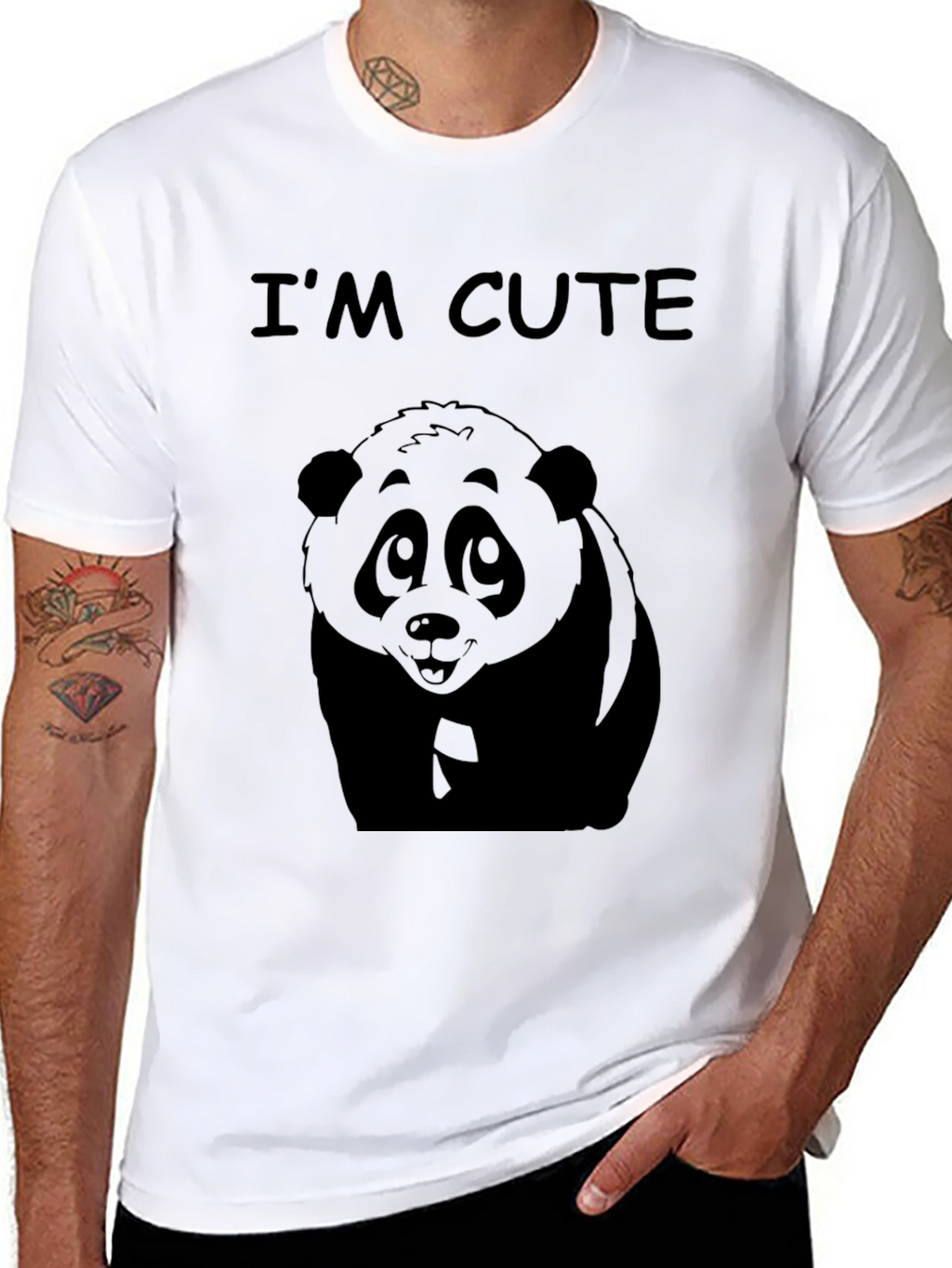Cute Panda T-Shirt - Im Cute Graphic Tee