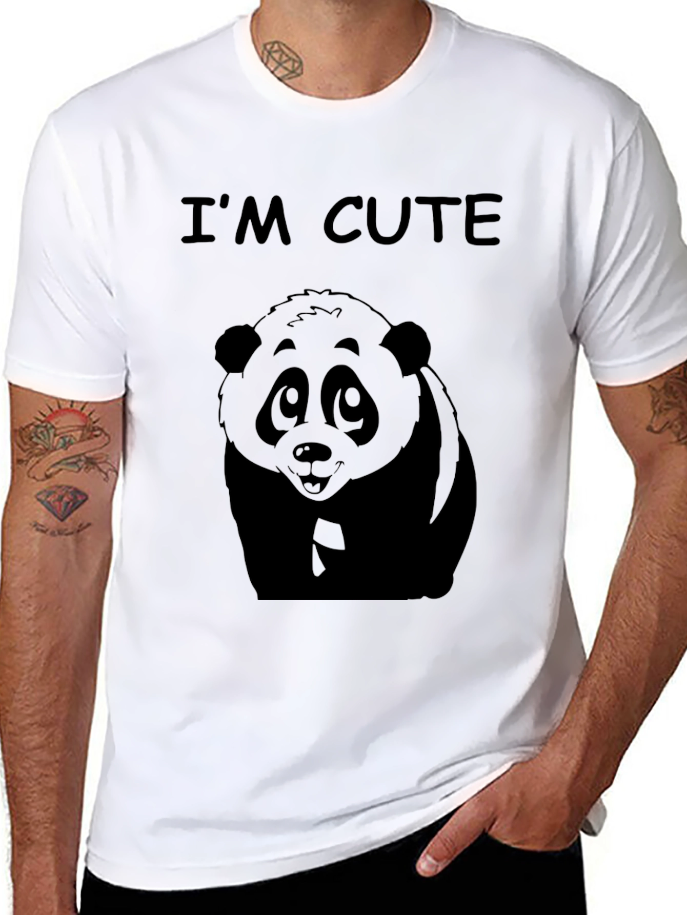 Cute Panda T-Shirt - Im Cute Graphic Tee