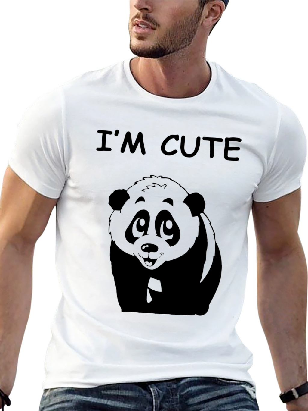 Cute Panda T-Shirt - Im Cute Graphic Tee