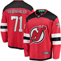 Men's New Jerseys Devils Jonas Siegenthaler #71 Red Player Game Jerseys