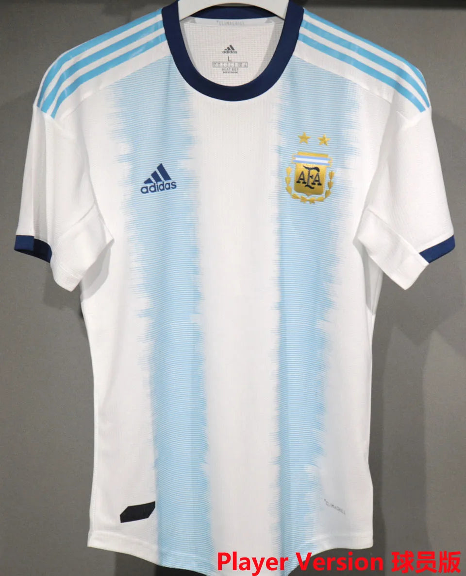 2019 Argentina Home Retro Player Version Soccer Jersey 球员版 Front