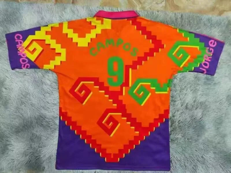 1995 Mexico Purple Campos #9 GoalKeeper Retro Soccer Jersey 会杯客 Detail 1