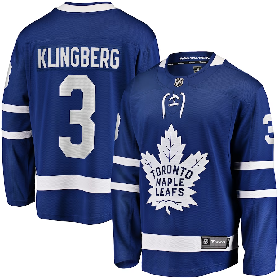 Men's Toronto Maple Leafs John Klingberg #3 Blue Player Game Jerseys