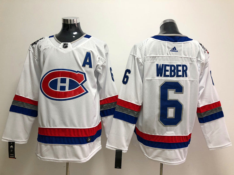 Men's Montreal Canadiens Shea Weber #6 White Player Game Jerseys