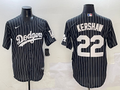 Men's Los Angeles Dodgers Clayton Kershaw #22 Black Alternate Limited Player Jerseys