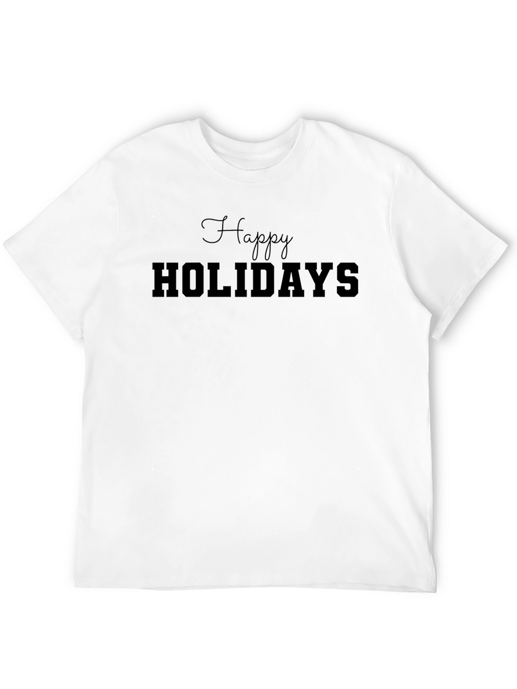 Happy Holidays Black Tee