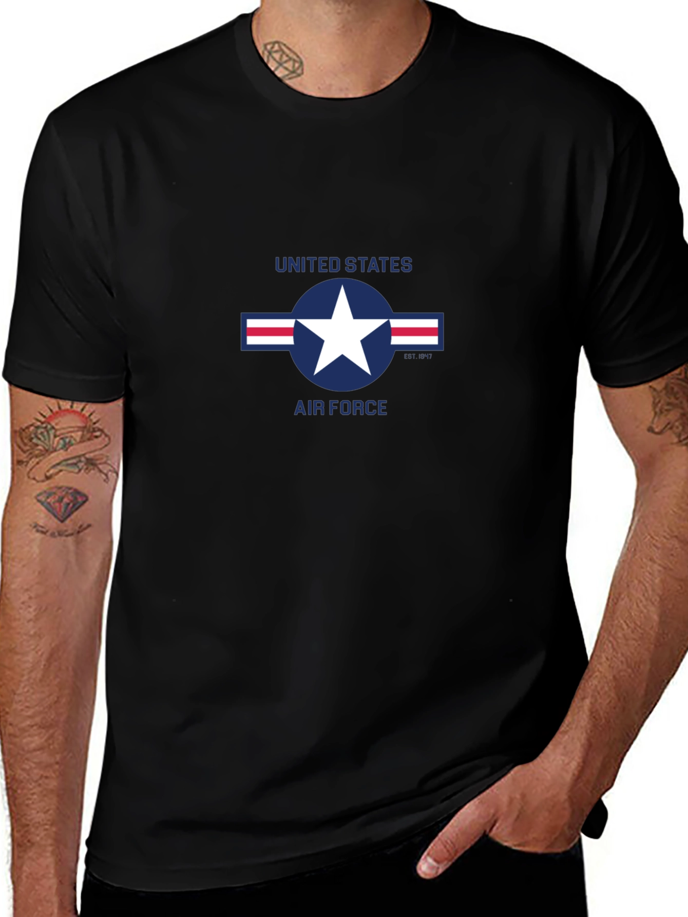 US Air Force Logo Black T-Shirt