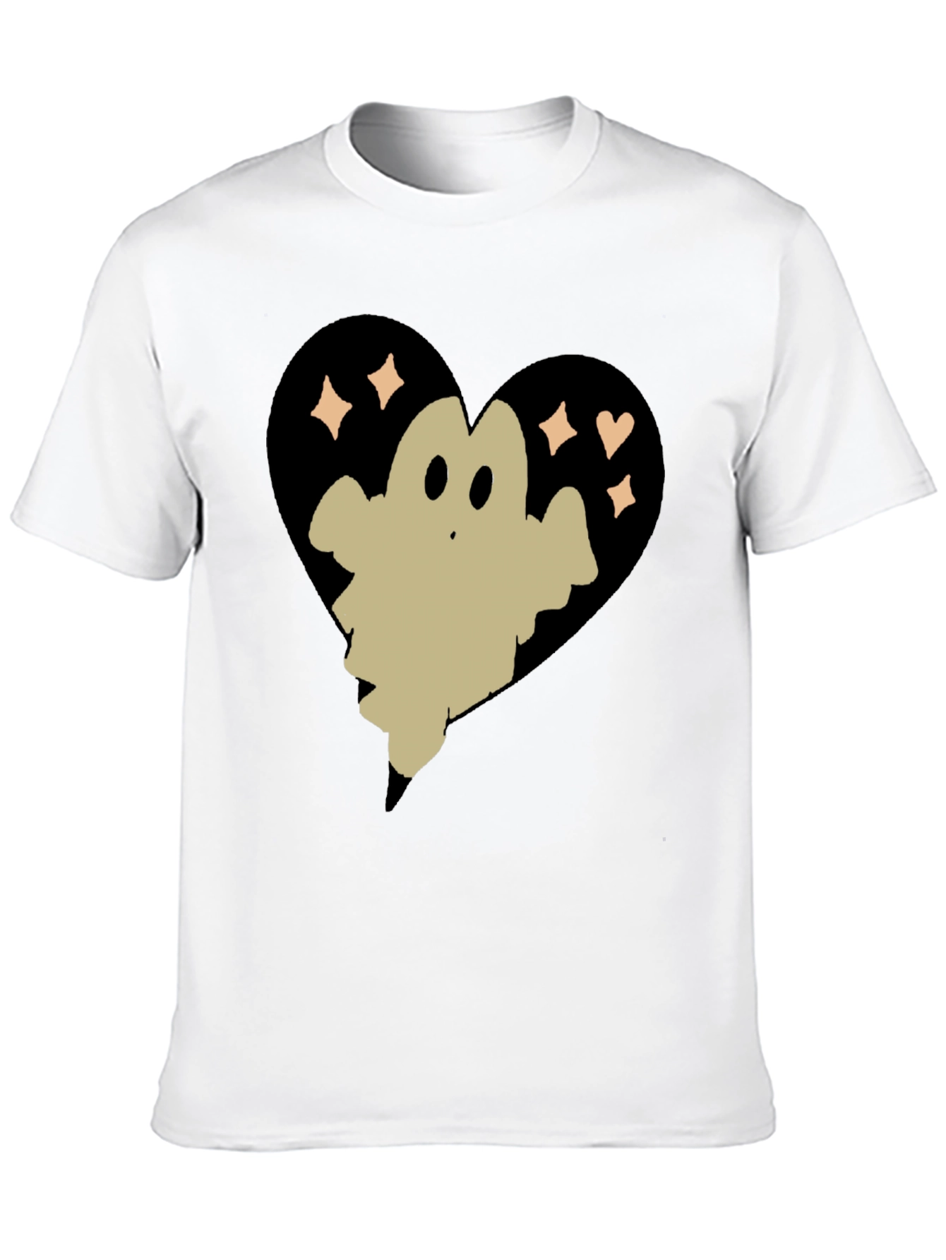 Ghost Heart Graphic Tee - Spooky Cute T-Shirt