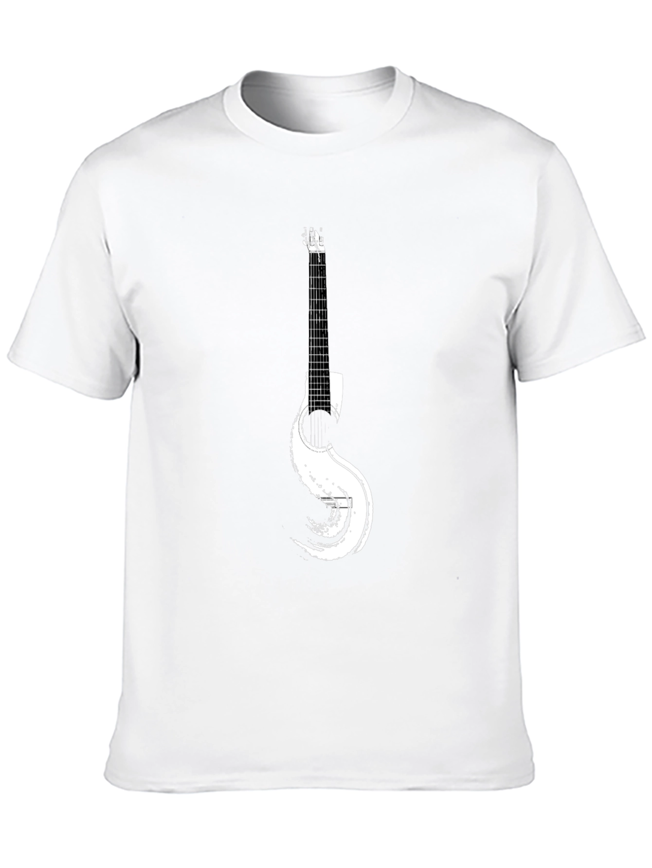 Guitar Graphic Black T-Shirt for Music Lovers