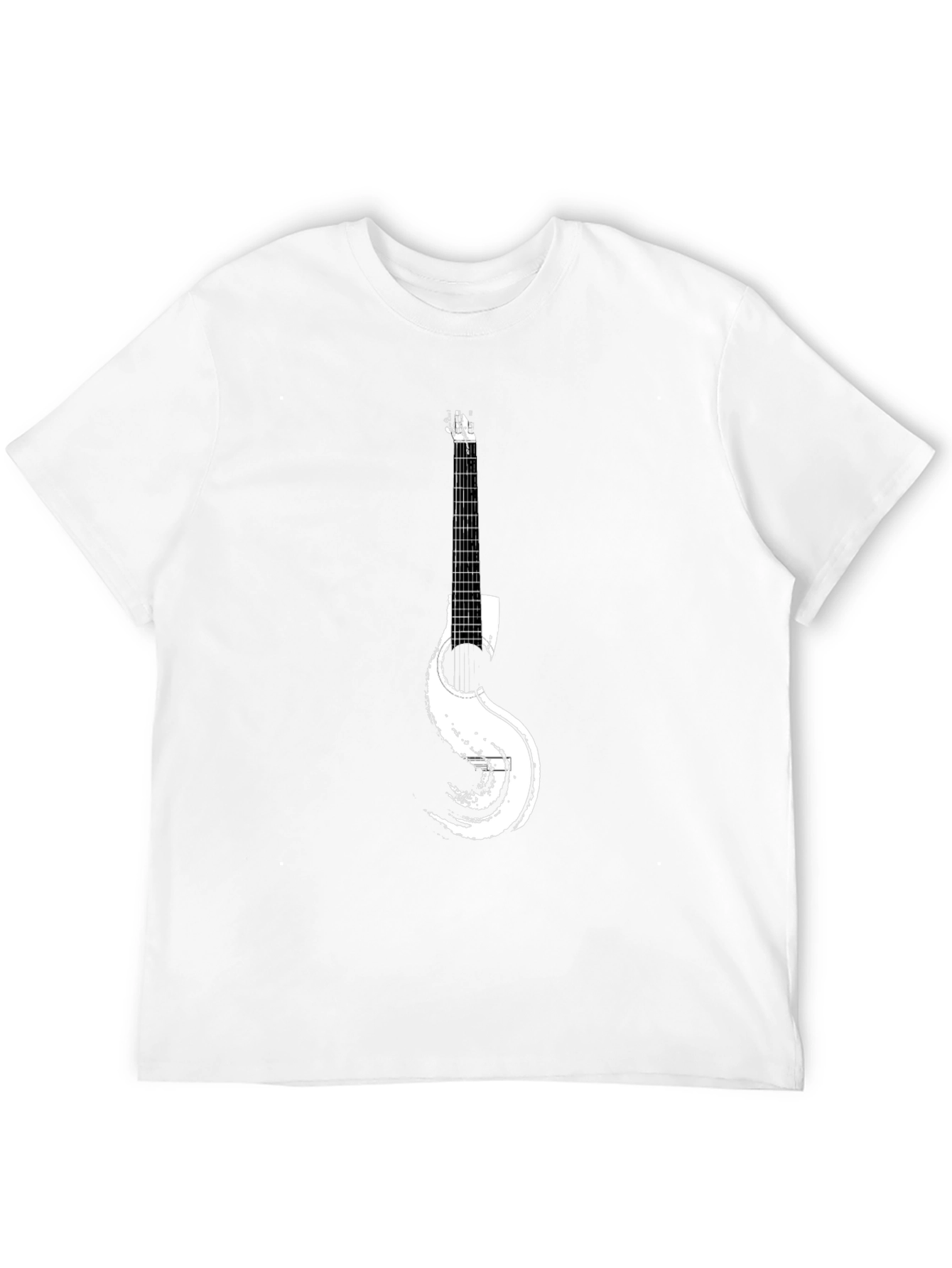 Guitar Graphic Black T-Shirt for Music Lovers
