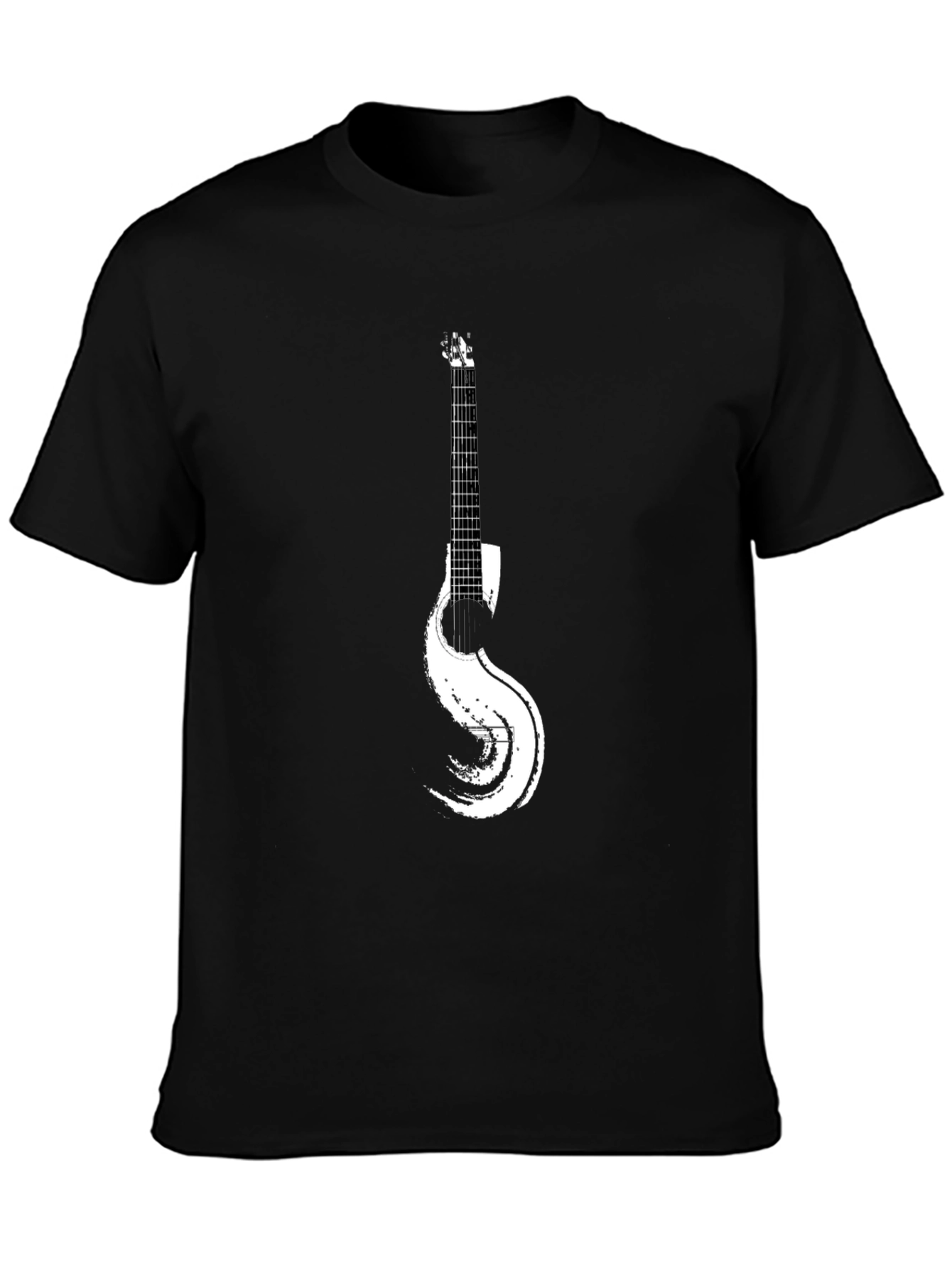 Guitar Graphic Black T-Shirt for Music Lovers