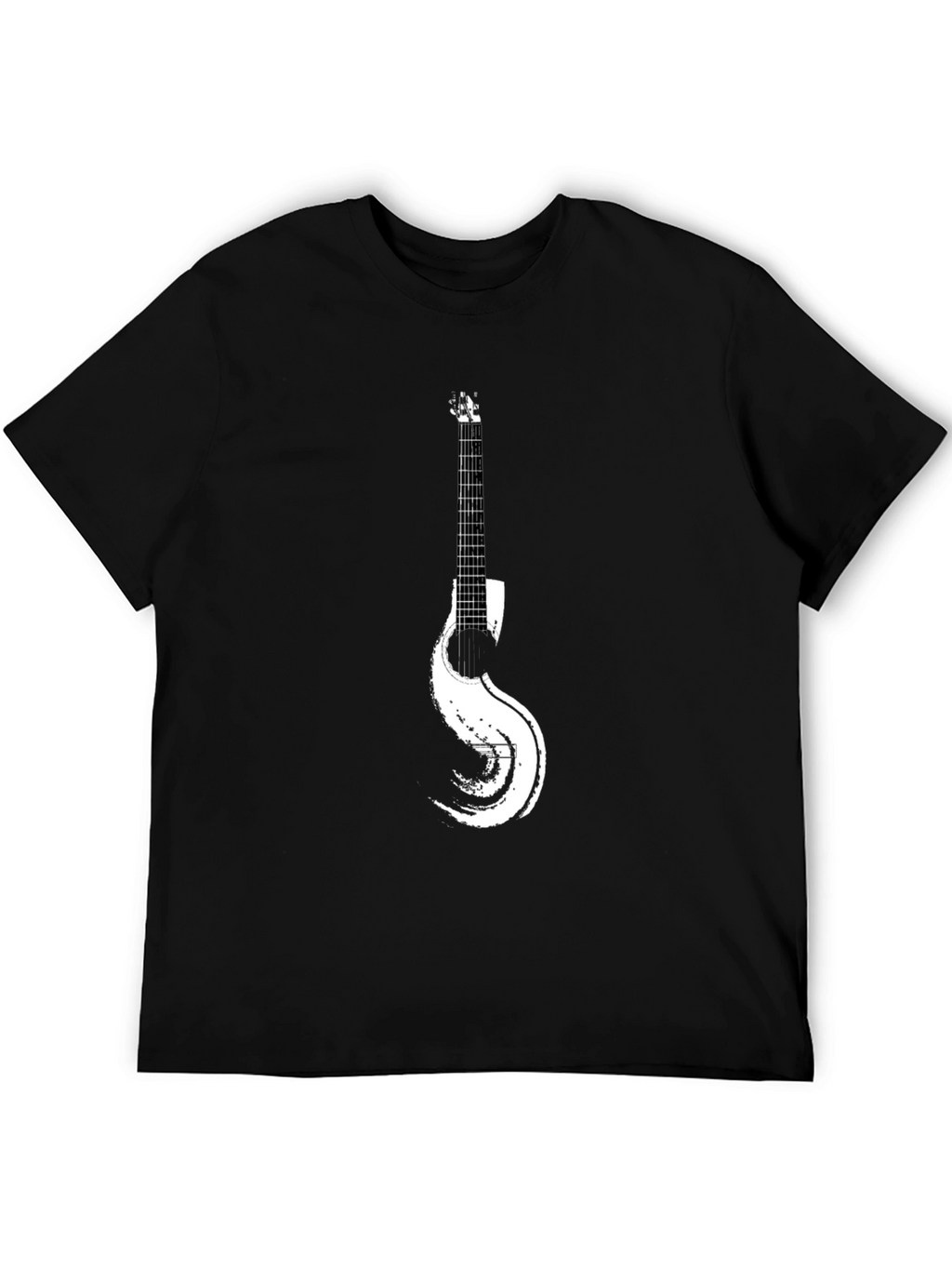 Guitar Graphic Black T-Shirt for Music Lovers